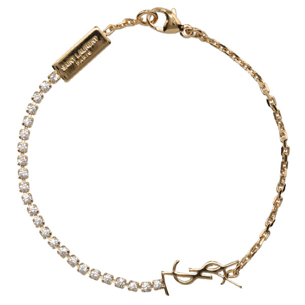 サンローラン ブレスレット レディース SAINT LAURENT カサンドラ チャームブレスレット 712345 Y1526 8066 ゴールド サイズM|カミーノ