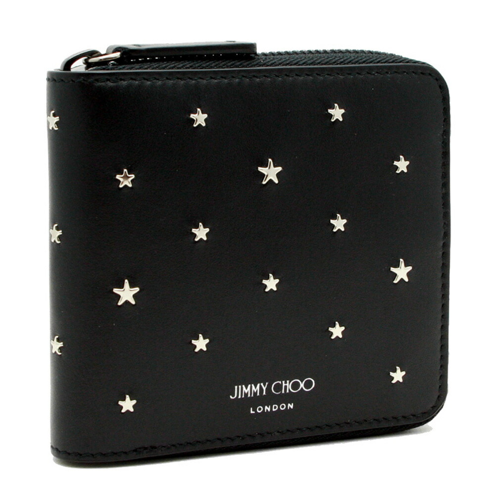 楽天市場 ジミーチュウ メンズ 財布 Jimmy Choo 二つ折り ラウンドファスナー Lawrence Ysn 1 ブラック シルバー カミーノ
