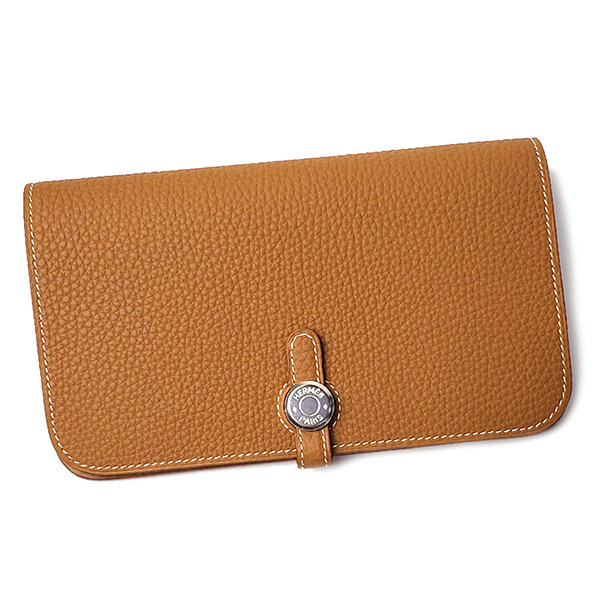エルメス ドゴン デュオ GM HERMES トゴ ゴールド シルバー金具 043070 K刻印 245,000円
