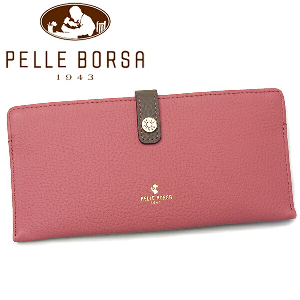 ペレボルサ 財布 レディース PELLE BORSA レネット 4707-CP コーラルピンク