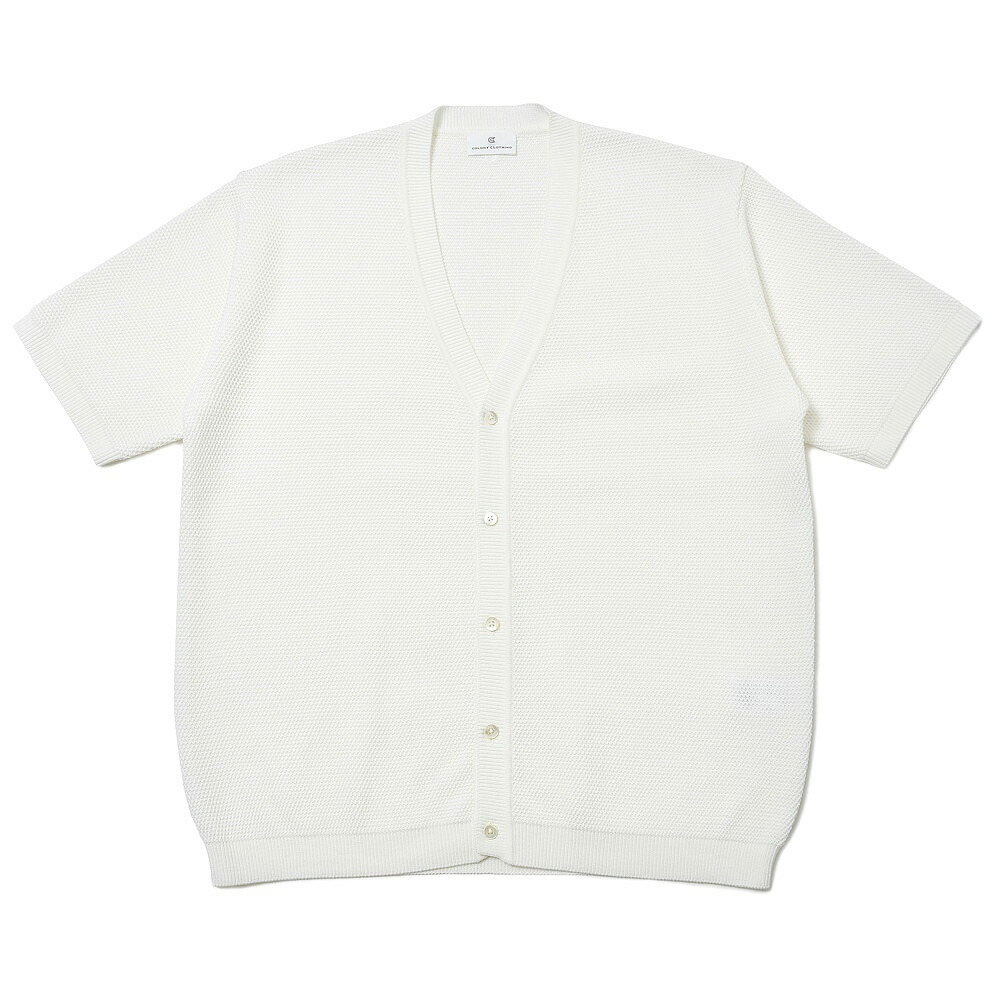 COLONY CLOTHING / コロニー クロージングアクリルコットンハニカムS/Sニットカーディガン CC21-KN02 76021000021｜camisimo 店