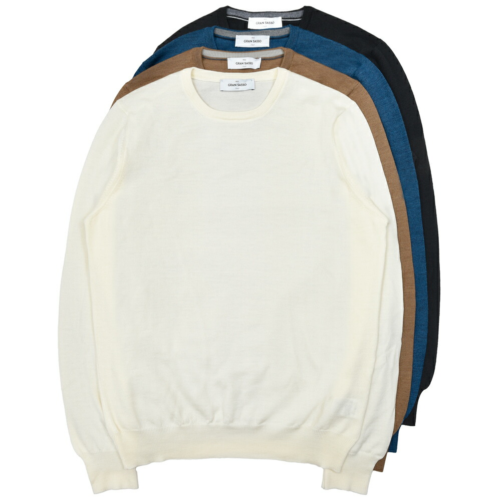 GRANSASSO / グランサッソ 12ゲージメリノウールクルーネックニット 55167/14290 76052001003 21,384円