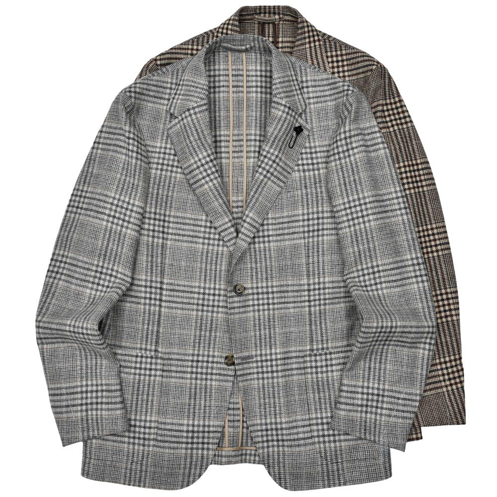 【上野】タリアトーレ 2025 モンテカルロ 黒×白 麻綿 グレンチェック 上野】タリアトーレ 2025 モンテカルロ 黒×白 麻綿 グレンチェック