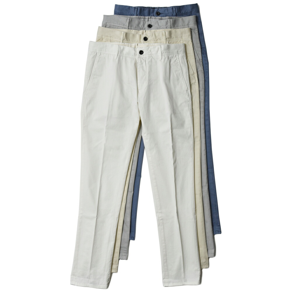 INCOTEX SLACKS / インコテックス スラックスSLIM FIT ガーメントダイオーガニックコットンストレッチチノテーパードパンツ 18S100 9664A 73051000026 【なおなお書き30】
