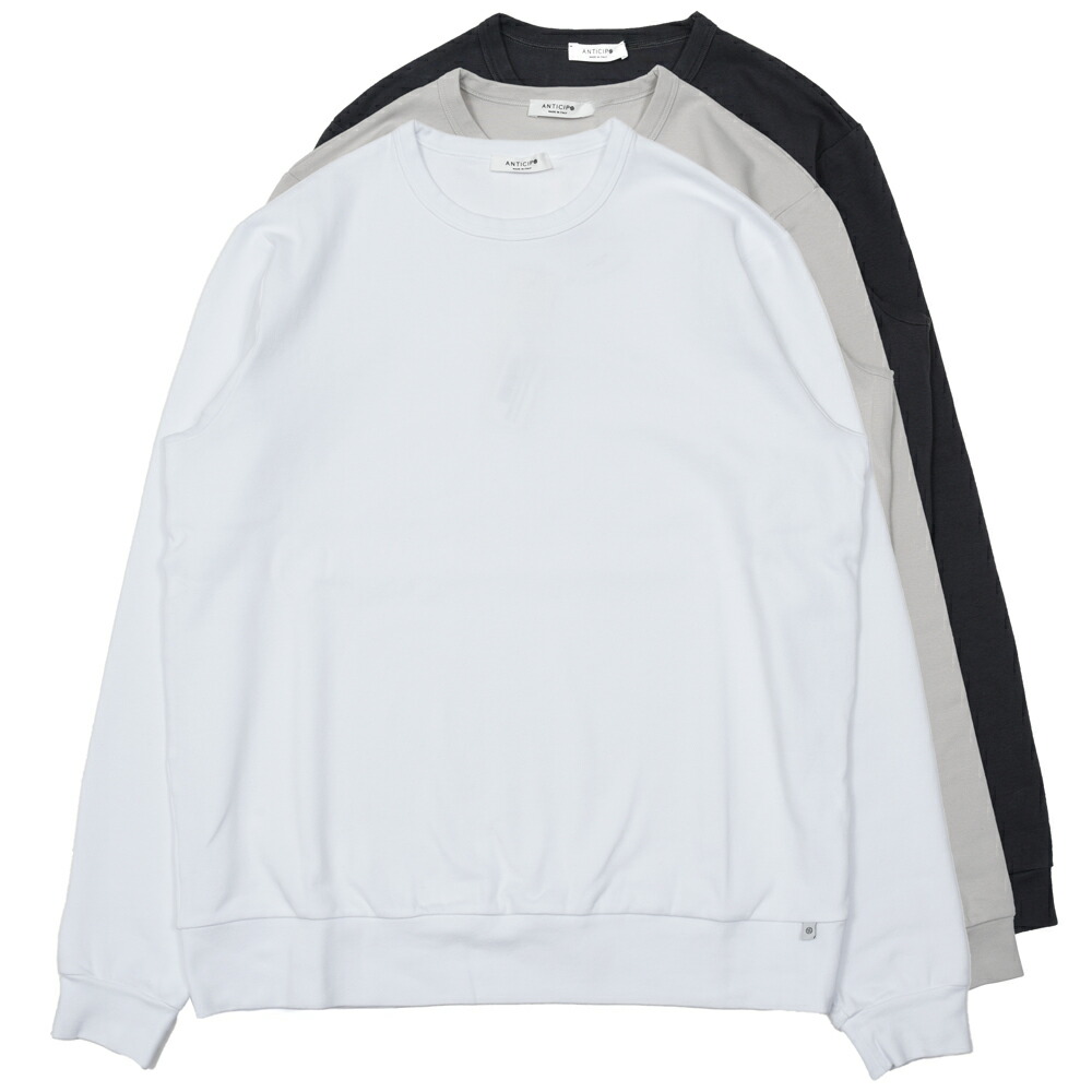 ANTICIPO / アンティーチポスムースコットンクルーネックL/Sリブカットソー NEBBIOLO LUNGO smooth 72061000004