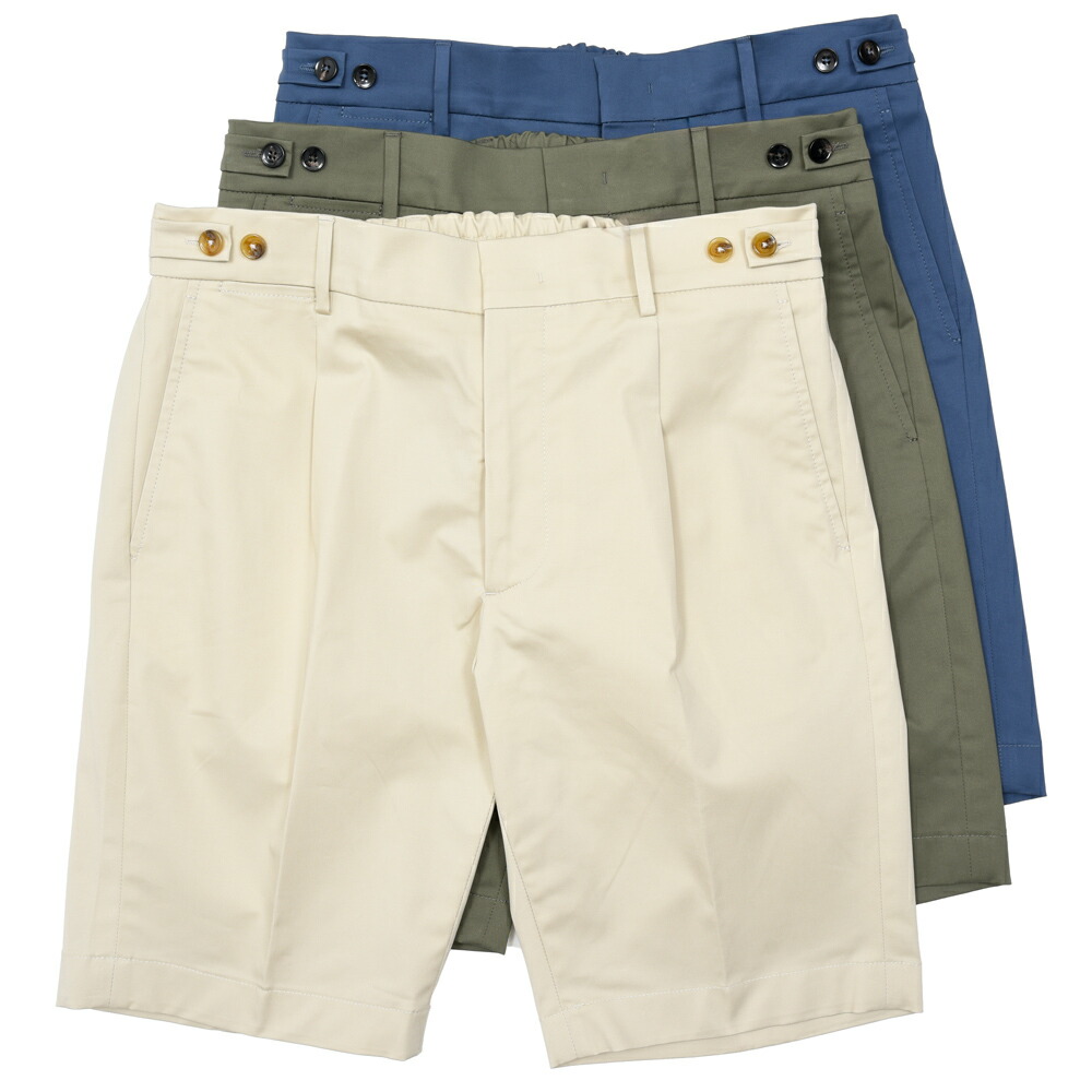 BERWICH / ベルウィッチBERTOベルト コットンツイル1プリーツバックシャーリングショーツ CK1790 73161000012|camisimo 店