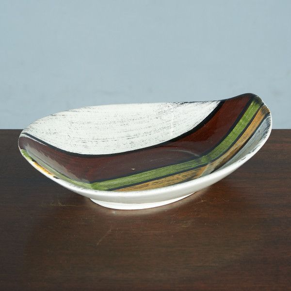 雑貨 ＦＲＧ 瀬戸もの シューリッヒ Scheurich German Art Pottery 一皿 西 ヴィンテージ 皿 食器 ビンテージ アートポタリー 見せびらかす 白 どんぶり鉢 #81990 キッチン用品・食器・調理器具-食器・カトラリー・グラス