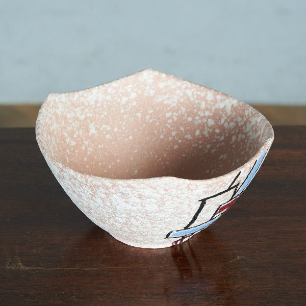 雑貨 ＦＲＧ 瀬戸もの German Art Pottery どんぶり鉢 西 ヴィンテージ 一皿 皿 食器 ビンテージ アートポタリー 見せびらかす 白 深皿 取り皿 #81993 皿・プレート-食器・カトラリー・グラス-キッチン用品・食器・調理器具