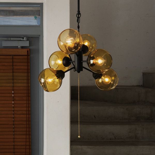 スチール写真 瑠璃 HERMOSA ハモサ MOON6 PENDANT LAMP MOON 6 シャンデリヤともし火 LIGHT 照明ランプ 上昇限度照明装置 吊り下げ インダストリアル ヴィンテージ レトロ 室内装飾 灯し火 #82294
