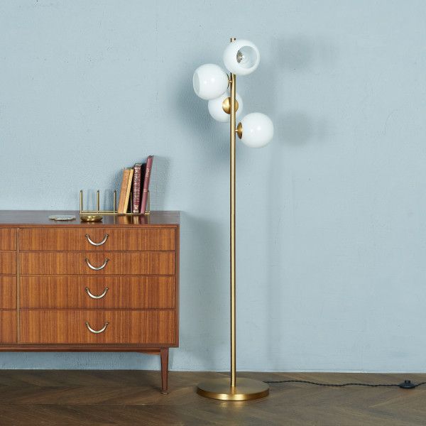 スチール HERMOSA ハモサ BIARRITZ FLOOR LAMP ビアリッツ フロアランプ スタンドライト フロアスタンド 照明 電球 上品 ゴールド ガラス 真鍮風 #85239 44,880円