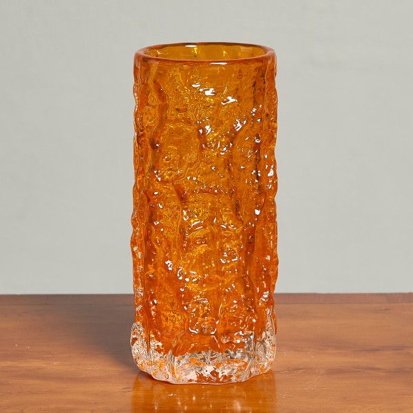 雑貨 イギリス ガラス ホワイトフライアーズ・グラス Whitefriars Glass Textured Range Bark ヴィンテージ フラワーベース 9690 レア Geoffrey Baxter 花器 花瓶 レトロ ディスプレイ #85330|camori