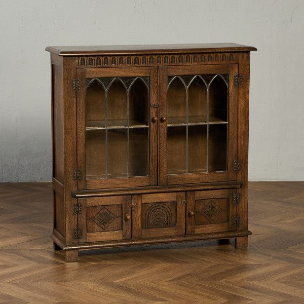 楽天市場】年代物 ブックケース 本棚 キャビネット オーク 飾り棚 洋館