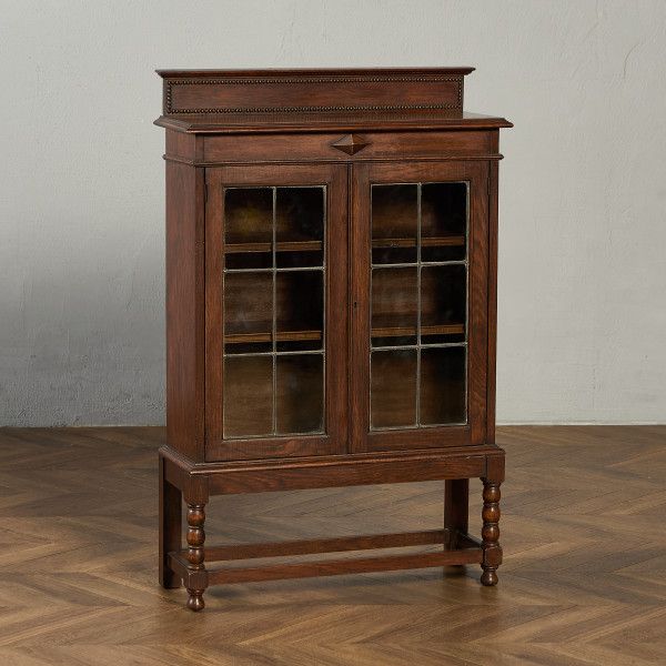 楽天市場】年代物 ブックケース 本棚 キャビネット オーク 飾り棚 洋館