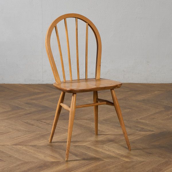 椅子・ソファ イギリス エルム アーコール ERCOL 4本 スポーク フープバックチェア ブルーラベル ercol ダイニングチェア 英国 ヴィンテージ 曲木 椅子 天然木 #97227