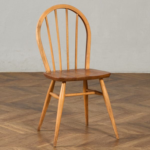 椅子・ソファ イギリス エルム アーコール ERCOL 4本 スポーク フープバックチェア ercol ダイニングチェア 英国 ヴィンテージ 曲木 椅子 天然木 #97234