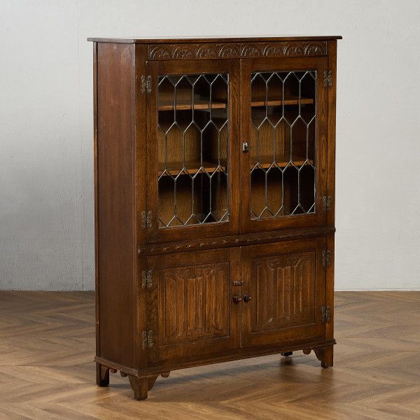 楽天市場】年代物 ブックケース 本棚 キャビネット オーク 飾り棚 洋館