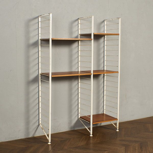チェスト・キャビネット 連合王国 チーク ステイプルズ Staples ( Staples of Cricklewood ) Ladderax ウォール社会的単位 シェルフ 収納家具 書物棚 押し入れ 2列 仕合わせ ヴィンテージ ラダラックス #98408