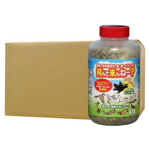 害鳥 ハト カラス 飛来害虫が 家 庭 ベランダに飛んで来んねー？ 小石サイズ 1L×12本 設置用ネット 48袋付