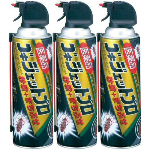 楽天市場 ゴキジェットプロ 秒殺 まちぶせ 450ml 3本 アース製薬 第2類医薬品 ゴキブリ ノミ トコジラミ イエダニ マダニ 駆除 スプレー エアゾール 北海道 沖縄 離島配送不可 キャンペーン365