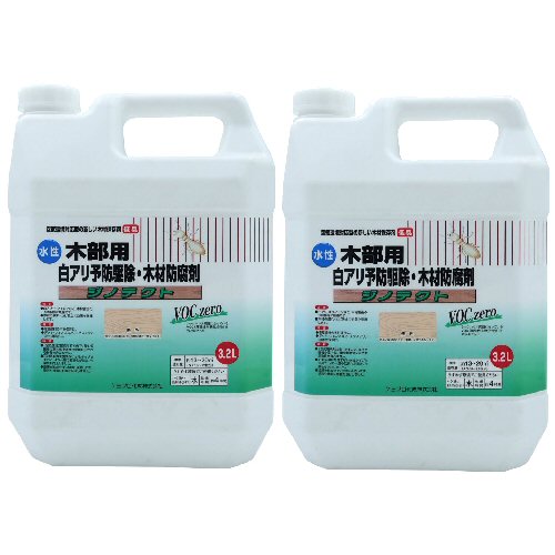シロアリ駆除剤 ジノテクト 木部用 3.2L×2 ケミプロ化成 木部用 白アリ 予防 駆除 木材防腐剤 防カビ 水性 無色 白あり シロアリ