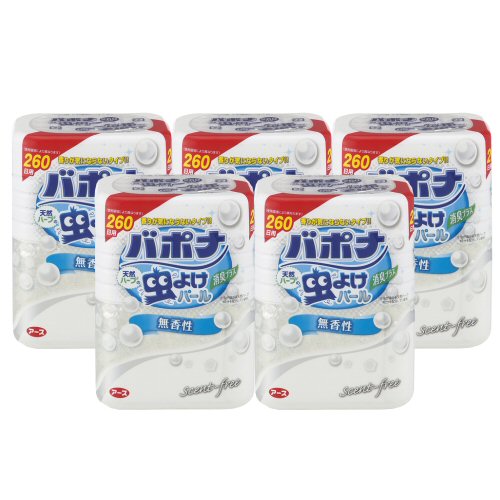 941円 人気ブラドン バポナ 天然ハーブの虫よけパール 260日用 無香性380g×5個 アース製薬