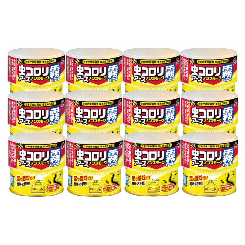 カメムシ 追いだし 虫コロリノンスモーク霧印字機（100ml/個）×12個 9～12畳用棲み家砂ぼこり取りすてる成り行きが足し加える