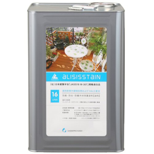 アリシスステイン チーク 16L ケミプロ化成 木材保護塗料 木製フェンス ガーデンデッキ ウッドデッキ 木柵 門扉|キャンペーン365