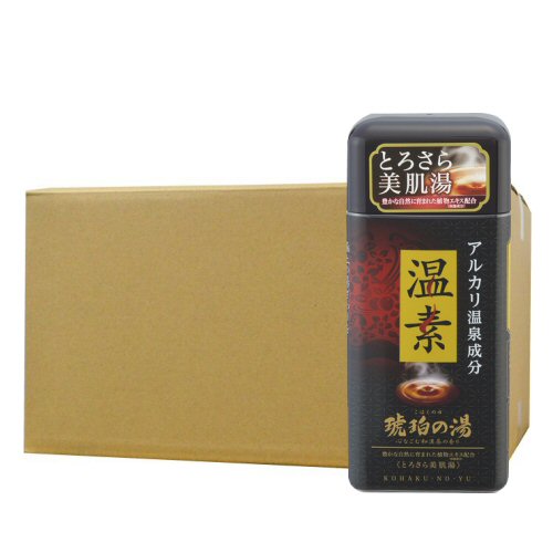 アース製薬 温素 瓶入り口・入口 琥珀色の湯 600g×16本【医薬品部外品】一風呂剤