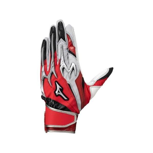 ミズノ(MIZUNO) 野球 バッティング手袋 シリコンパワーアークDI レプリカ 1EJEA54261 レッド×グレー×ブラック