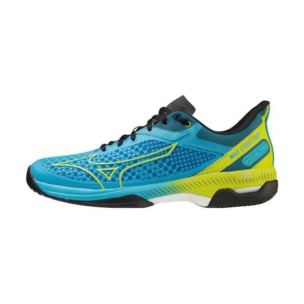 ミズノ(MIZUNO) 庭球シューズ ウエーブエクシード 周遊旅行5 AC 61GA227025 点火装置青色/黄色/黒いこと