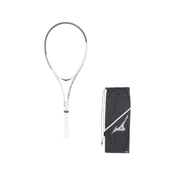 ミズノ(MIZUNO) ソフトテニス 櫂 アクロスピード S-01 63JTN5A462 スノーホワイト×赤いこと