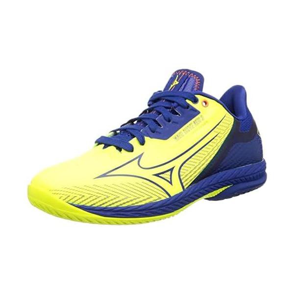 ミズノ(MIZUNO) 卓球シューズ ウエーブドライブ NEO 3 81GA220003 イエロー/ネイビー 2E