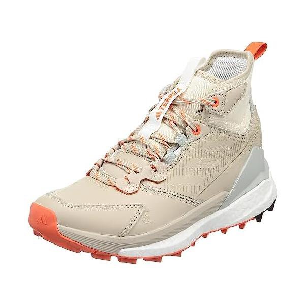 アディダス(adidas) トレッキングシューズ テレタイプ 無償性ハイカー2.0 MWN HQ8914 Wベージュ/Sオレンジ色