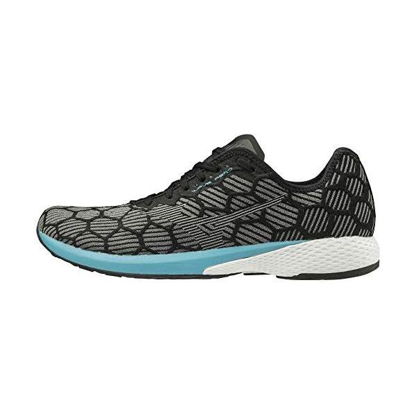 ミズノ(MIZUNO) ランニングシューズ ウエーブエアロ 18 J1GA203761 ブラック×ブラック×ブルー 2E