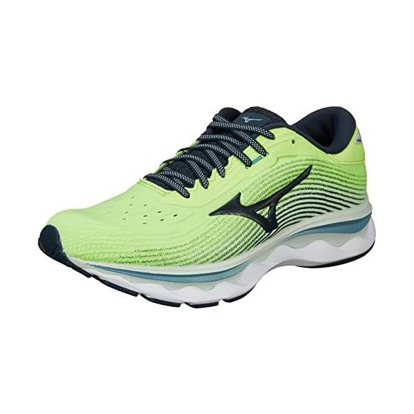 ミズノ(MIZUNO) ランニングシューズ ウエーブスカイ5 軽量 メンズ J1GC2102 ライム/グリーン/グレー 26cm