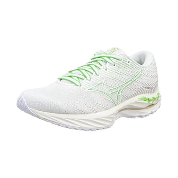 ミズノ(MIZUNO) ランニングシューズ ウエーブライダー26 軽量 J1GC2257 オフホワイト/グリーン/ゴールド 2E