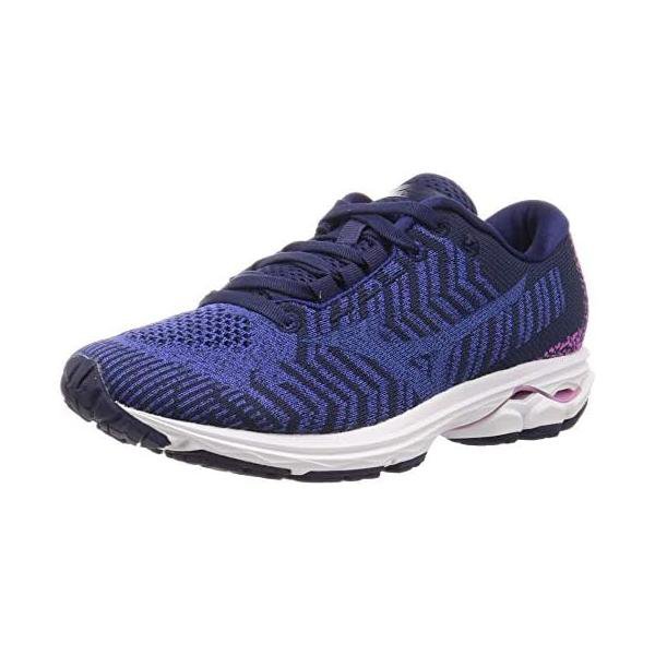 ミズノ(MIZUNO) ランニング ウエーブライダー ウエーブニット 3 J1GD192930 ブルー/ブルー/ピンク 2E