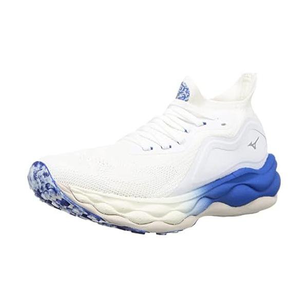 ミズノ(MIZUNO) ランニングシューズ ウエーブネオ ウルトラ 軽量 J1GD223401 ホワイト×シルバー×ブルー|カンピスタ