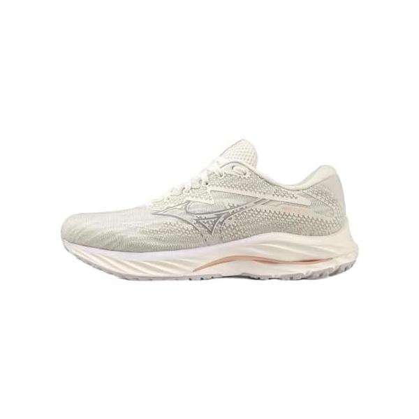 ミズノ(MIZUNO) ランニングシューズ ウエーブライダー27 軽量 反発 厚底 レディース J1GD230628 白/灰/紫