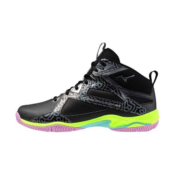 ミズノ(MIZUNO) フィットネスシューズ ウエーブダイバース LG 4Ltd K1GF2475 ブラック×グレー×ネオライム|カンピスタ