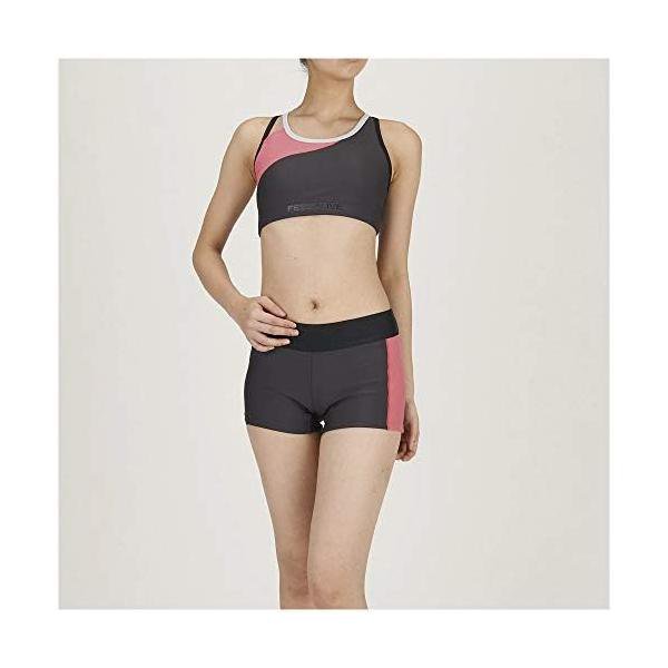 ミズノ(MIZUNO) フィジカルフィットネス海水着 体操場用 レディース セパレーツ N2JG0384 ?07:暗灰色 レディースファッション-水着
