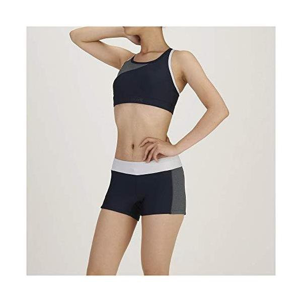 ミズノ(MIZUNO) フィジカルフィットネス水泳着 レディース セパレーツ N2JG0384 80:米国海軍×薄墨色杢 水陸両用