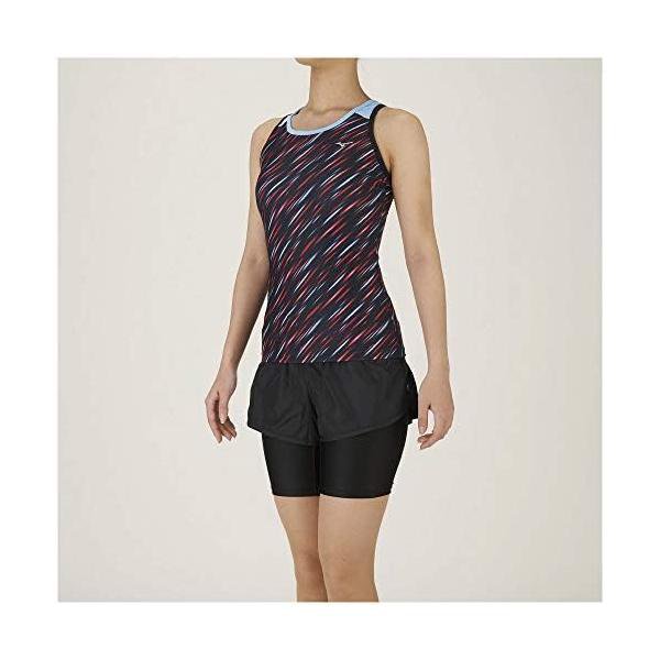 ミズノ(MIZUNO) フィットネス水着 ジム用 レディース セパレーツ(3分丈) N2JG984462 レッド