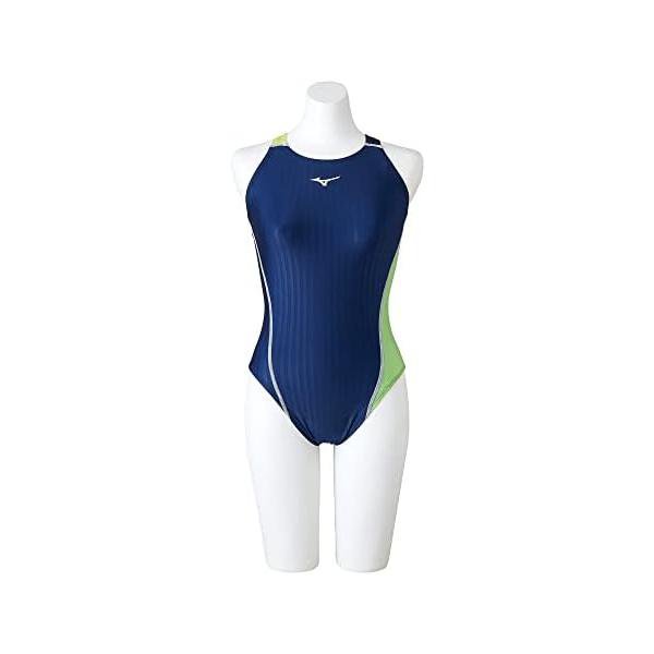 ミズノ(MIZUNO) 競泳水泳着 レディース 流れはやりっ子 置き目とり捨てる N2MA2740 83:米国海軍/菩提樹