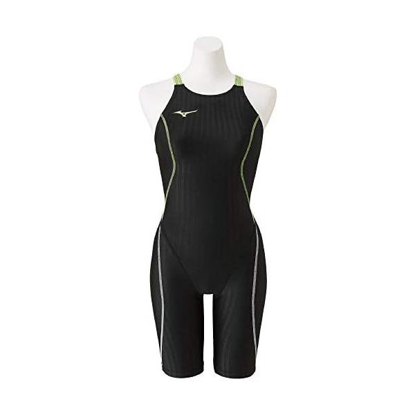 ミズノ(MIZUNO) スピード競技用競泳水泳着 流れはやりっ子 二分の一背広 N2MG0224 94:黒いこと×菩提樹