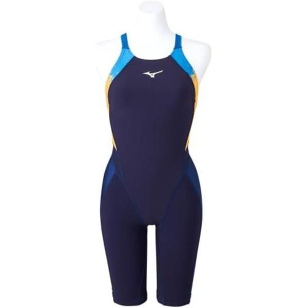 ミズノ(MIZUNO) 競泳水着 レース用 レディース FXソニックプリズム N2MG1231 84:ネイビー/イエロー