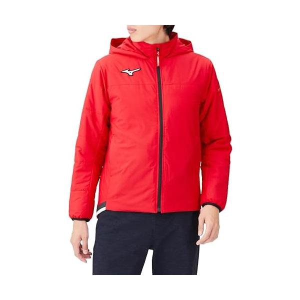 ミズノ(MIZUNO) 蹴球 モレリア 中綿ウォーマージャケット 保温性 撥水溶性 P2MEA501 チャイニーズ赤いこと
