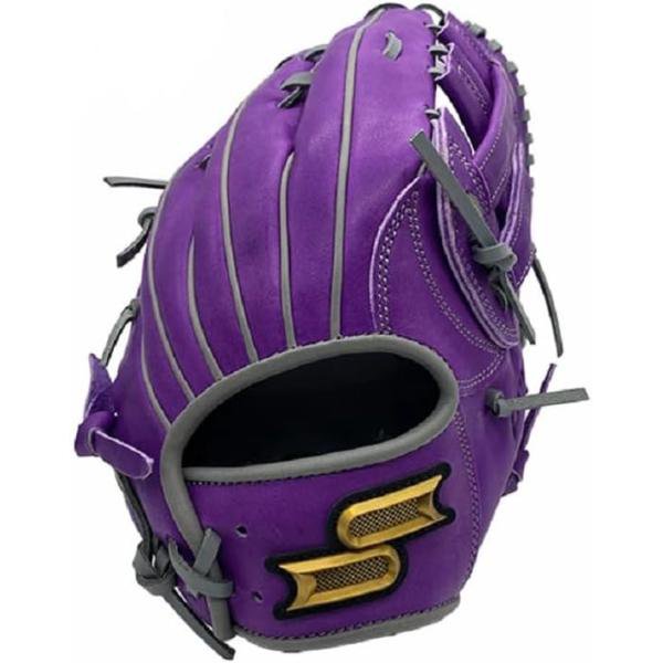 エスエスケイ(SSK) 少年野球 軟式用グラブ PROEDGE 外野手用 LLサイズ PEJD60231 パープル×グレー (右投げ)