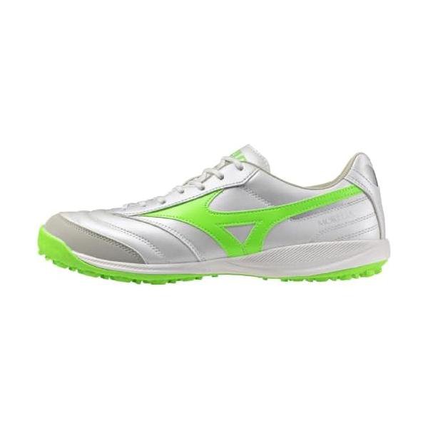 ミズノ(MIZUNO) 蹴球 トレシュー モレリア サラ PRO TF Q1GB251337 パール×N緑であること 2E スポーツ・アウトドア-サッカー・フットサル