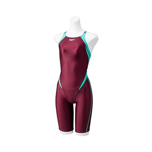 スピード(Speedo) 競泳水着 フレックスΣII ニースキン ガールズ SCG11909F ヴァイオレット/ルアン 130cm